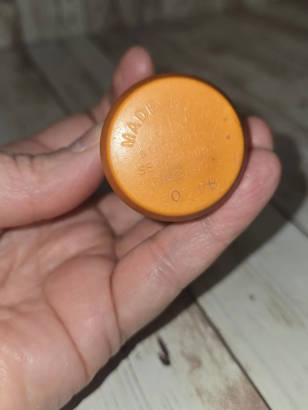 Vintage Made Rite USA Pure Badger Shaving Brush 500PB Butterscotch Handle